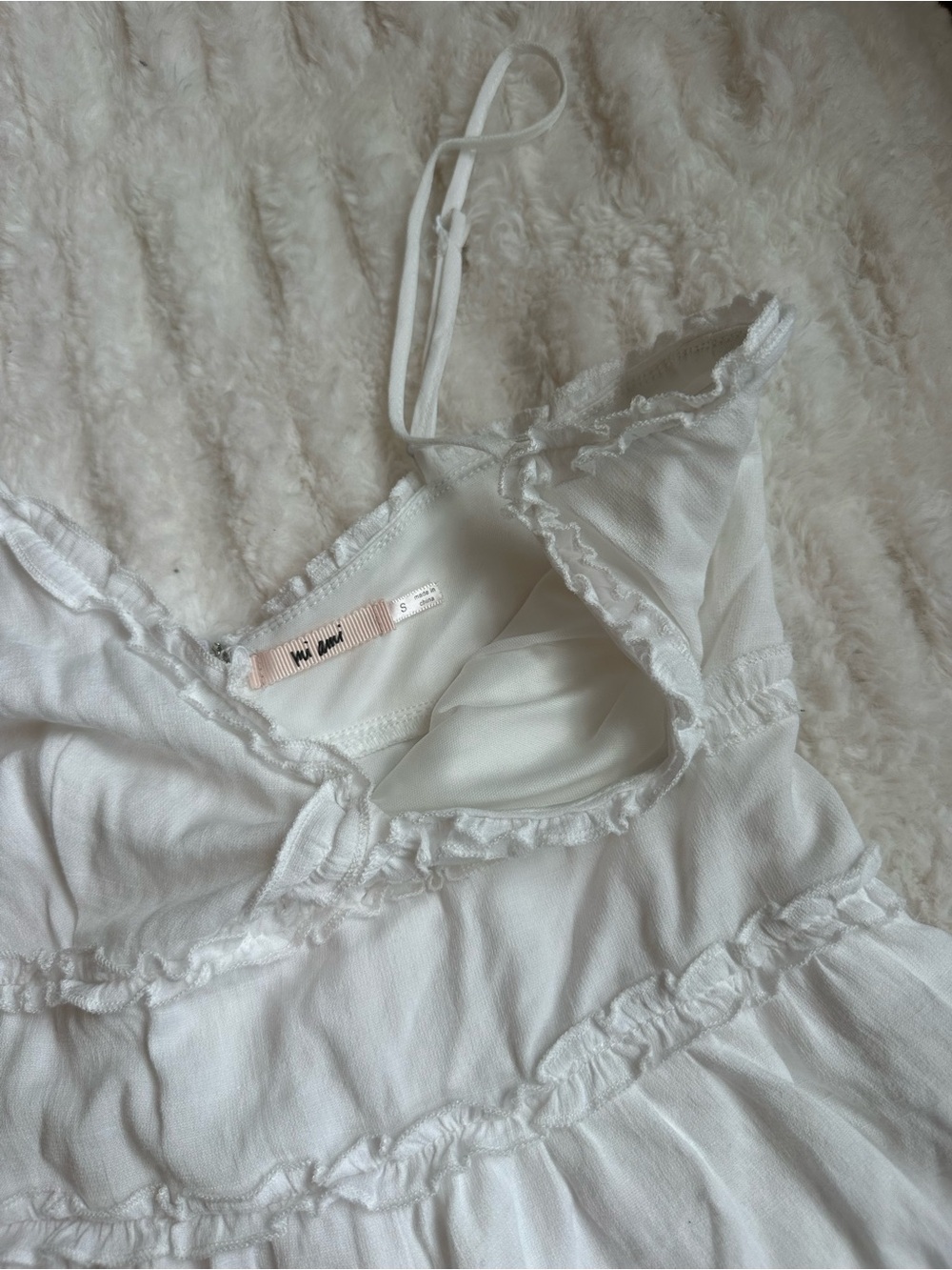 Boutique White Lace-Trim Romper Size S - Picture 3 of 7